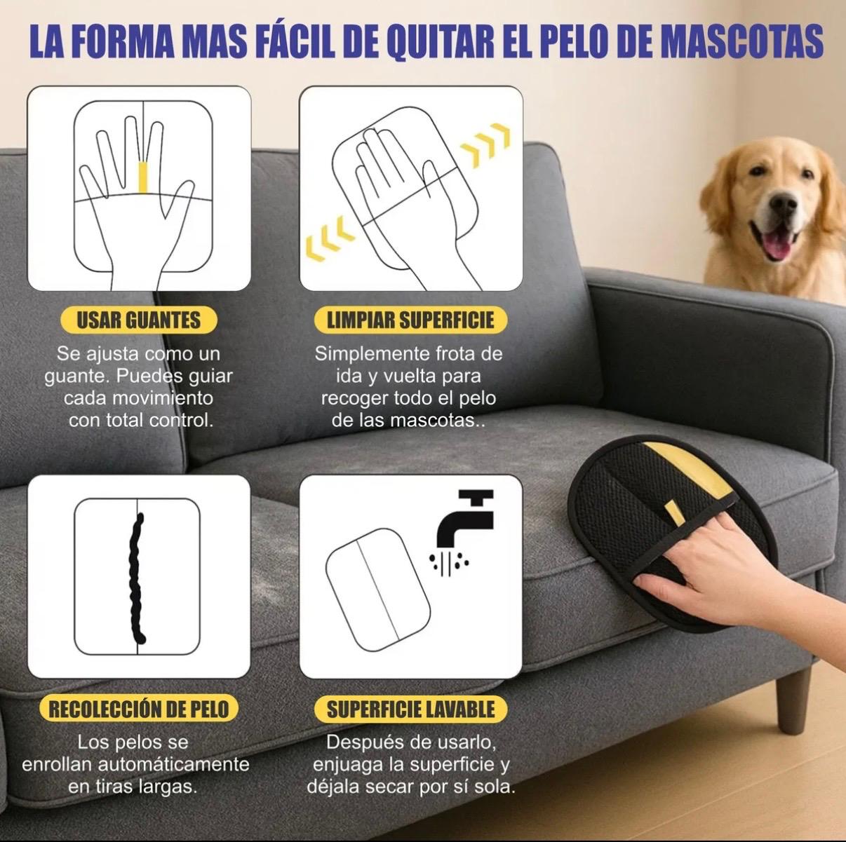 Reusable Pet Hair Remover Glove – Removes Pet Hair in Seconds